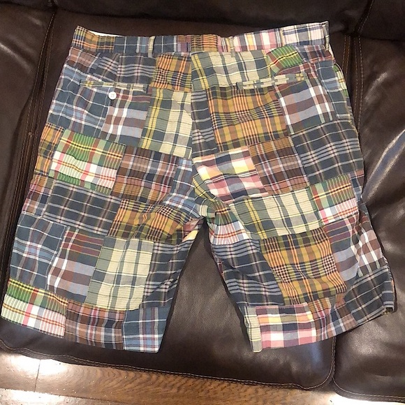 Polo by Ralph Lauren Mens Madras Flat Front Madras Shorts Size 36 - Picture 2 of 12